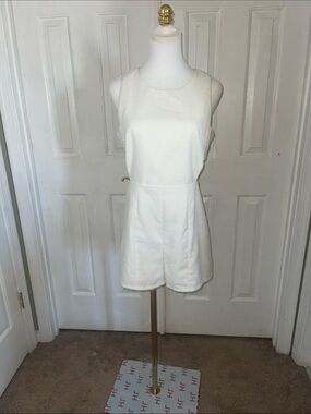 White Sleeveless Romper - Classic Summer Jumpsuit